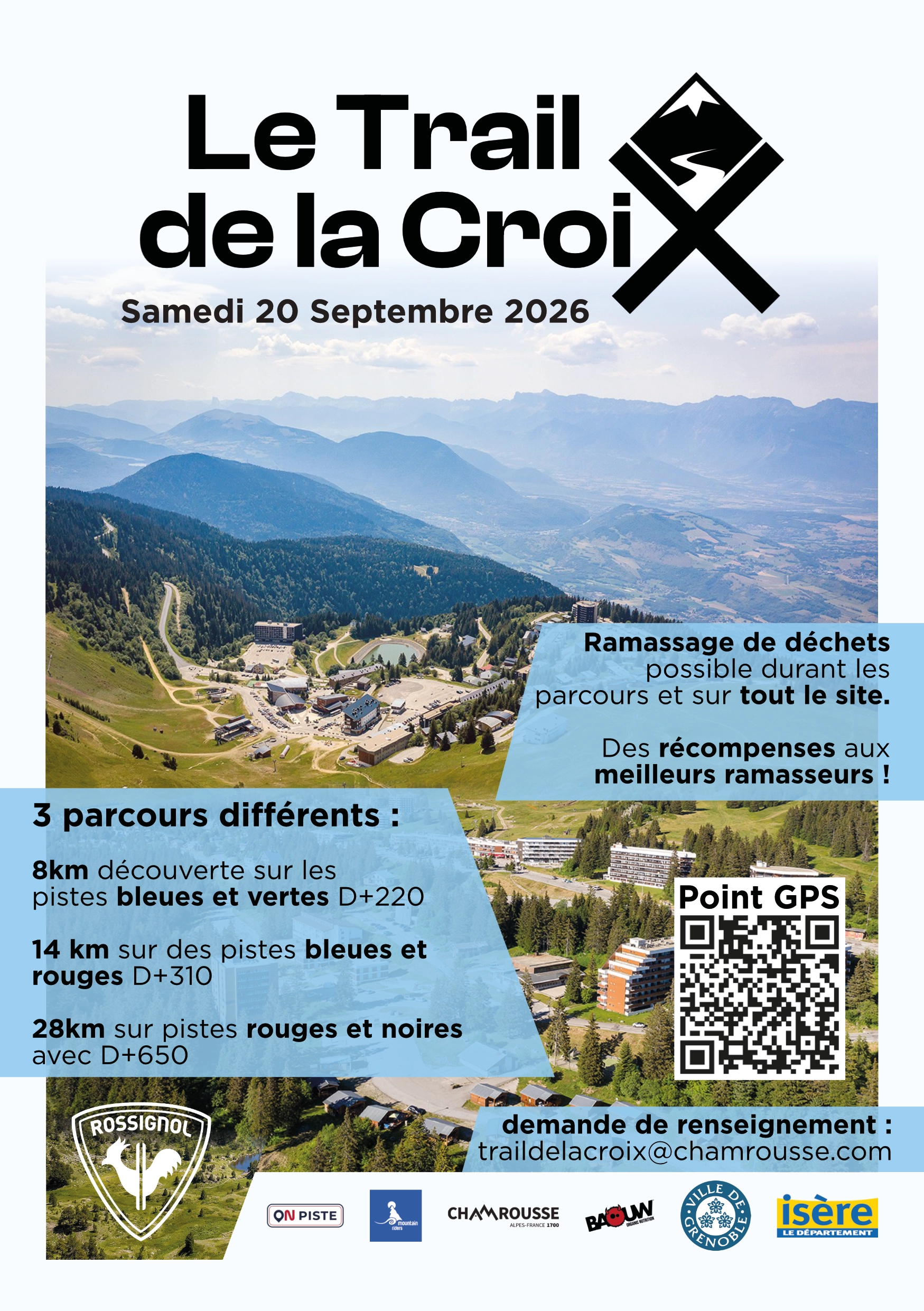 Aperçu principal du projet Élaboration d'une affiche pour le trail de la croix missioné par Rossignol